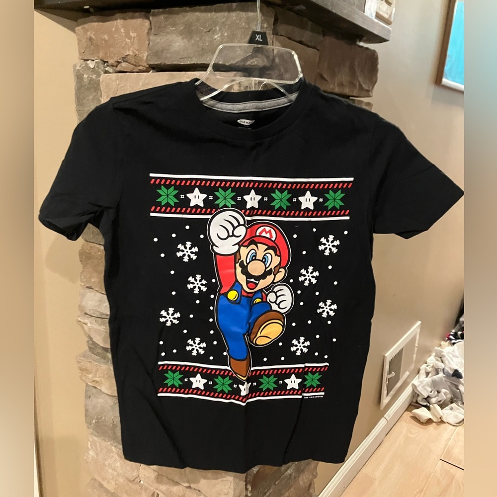 Super Mario bros Christmas t-shirt 10/12